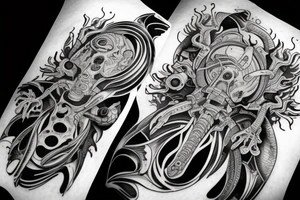 space, aliens tattoo idea