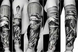 astronaut on snowboard tattoo idea