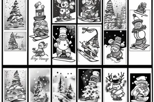 snowman on snowboard tattoo idea