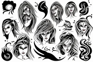 Woman, Storm, lightning, artist tattoo idea