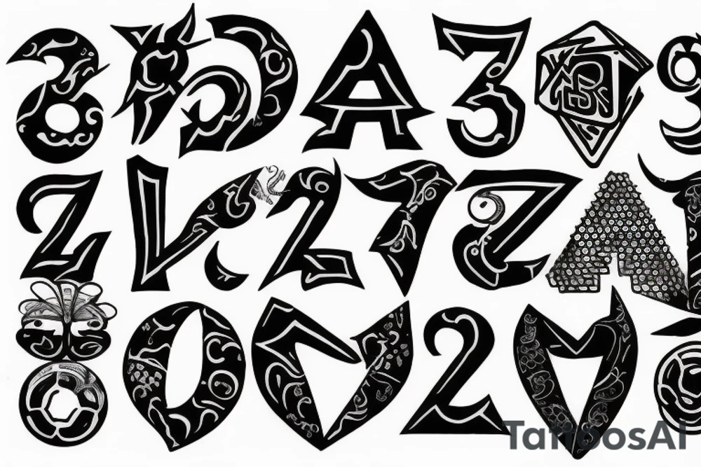 Number 7 tattoo idea