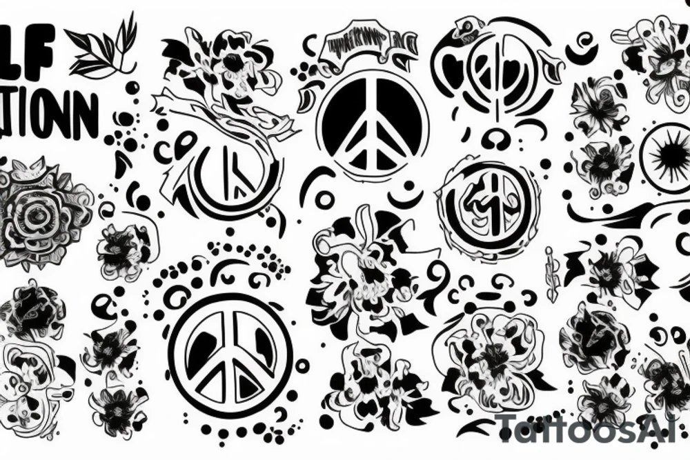 Life with satisfaction, Peace, and Family tattoo idea