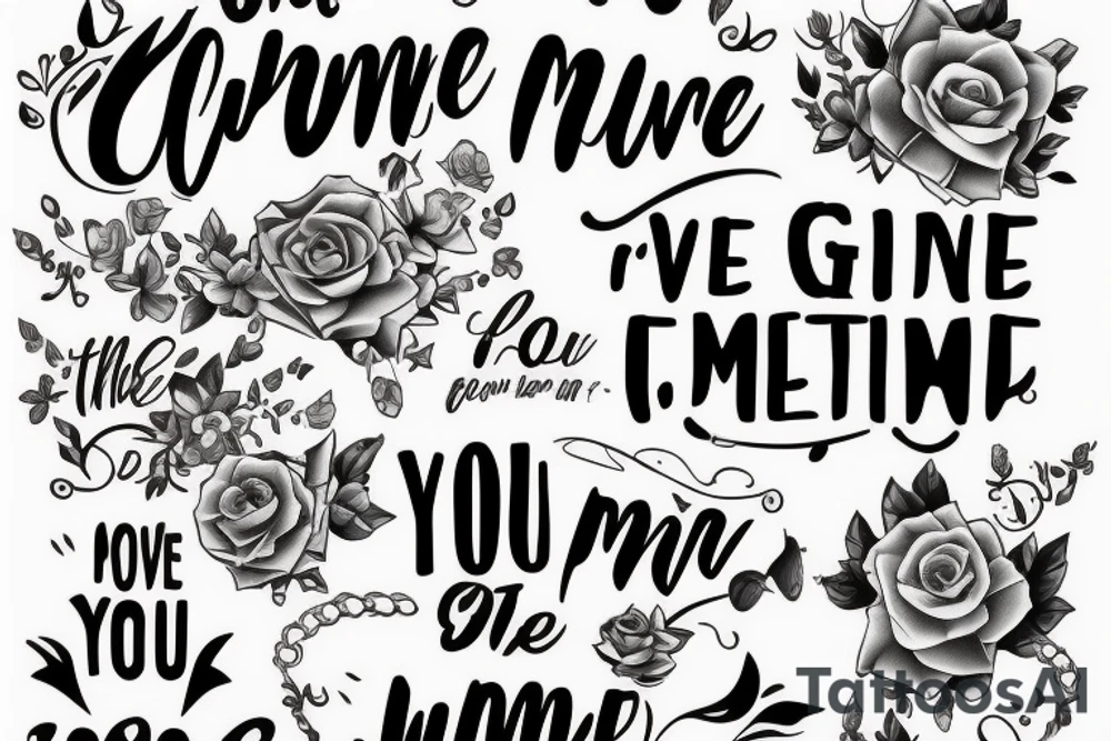 Quote that says “ The moment you give up is the moment you let someone else win” tattoo idea