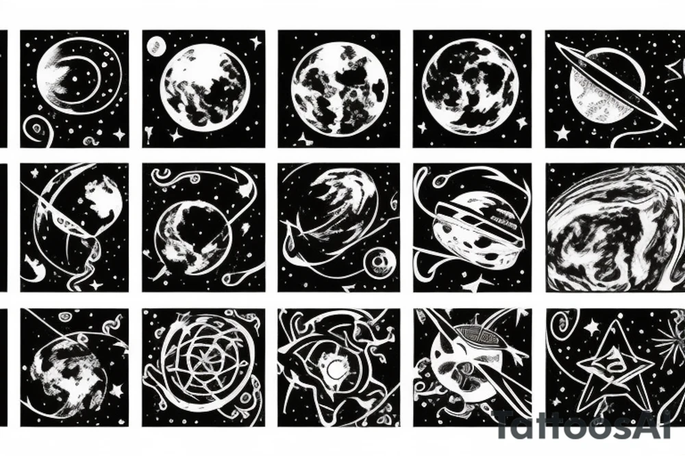 an astronautholds earth tattoo idea