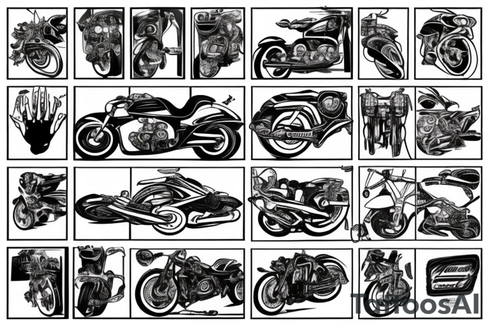 Motorcycle related for hand tattoo idea
