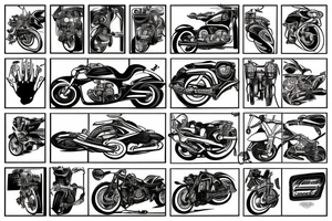 Motorcycle related for hand tattoo idea