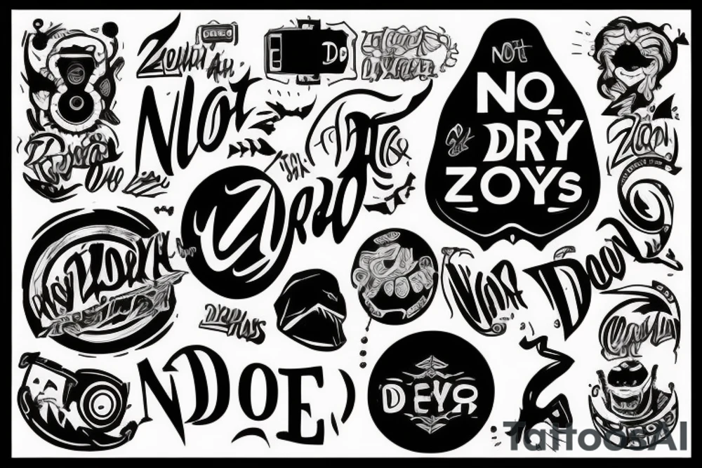 A single stylized phrase with text: "No zero days" tattoo idea A single stylized phrase with text: "No zero days" tattoo idea