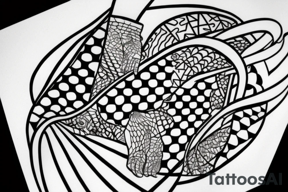 bass with kepler patterns tattoo idea