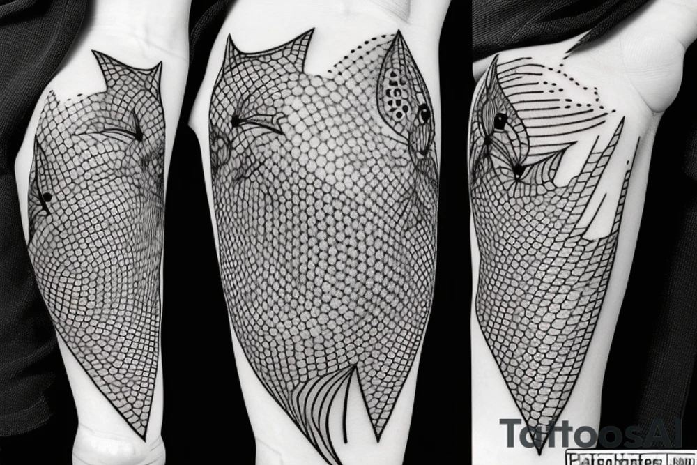 bass with kepler patterns tattoo idea