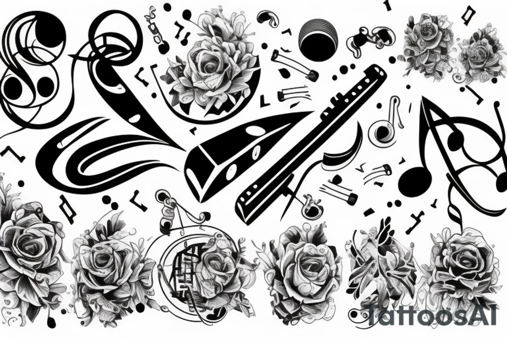 music that is not bounded by time tattoo idea