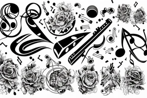 music that is not bounded by time tattoo idea