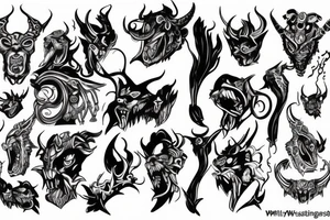Devil whisperingl tattoo idea