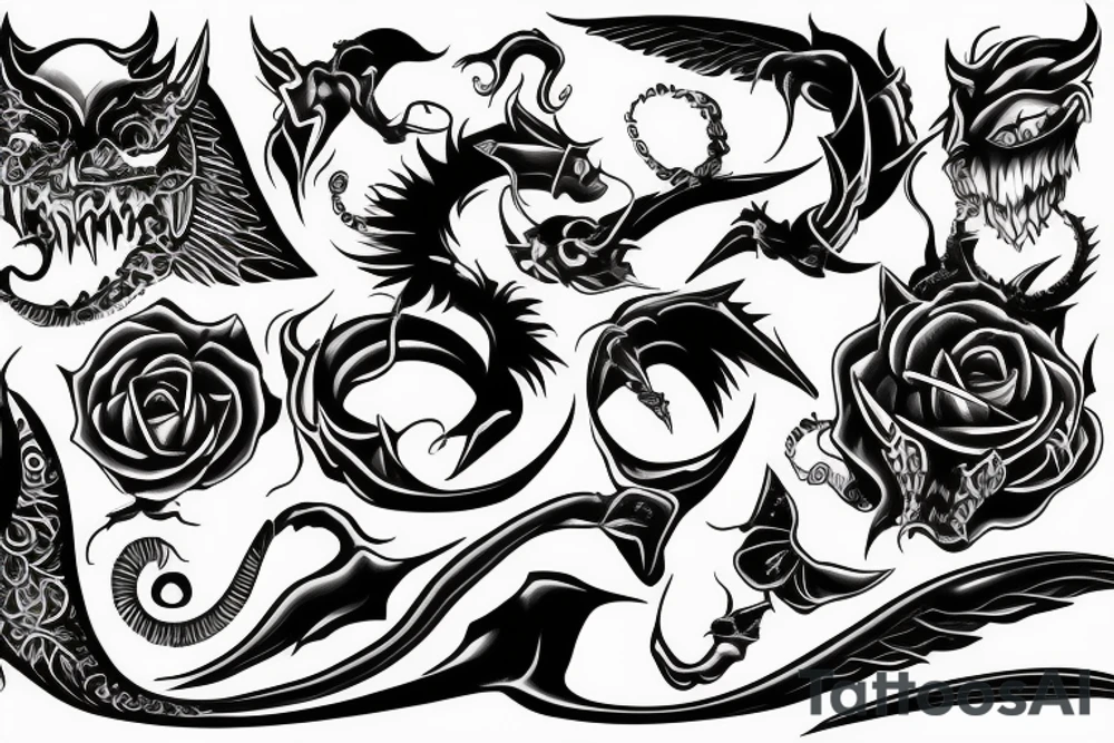 Devil whisperingl tattoo idea