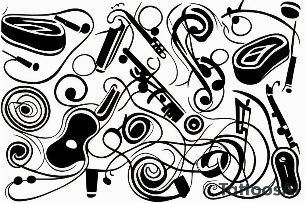 music that is not bounded by time tattoo idea