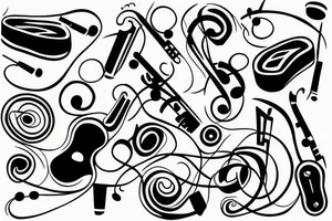 music that is not bounded by time tattoo idea