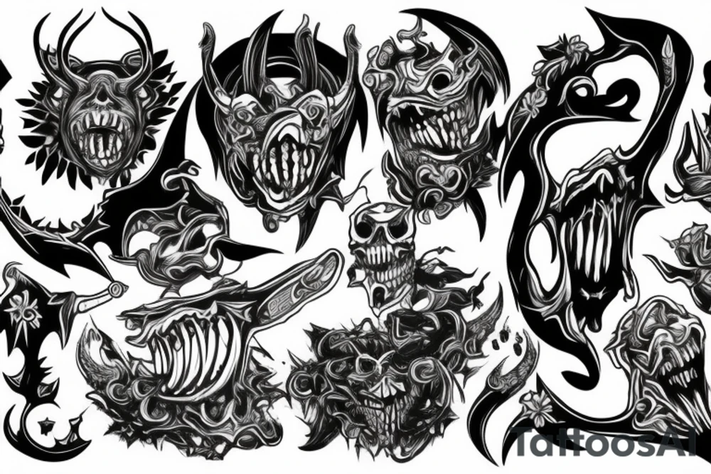 Devil whispering tattoo idea