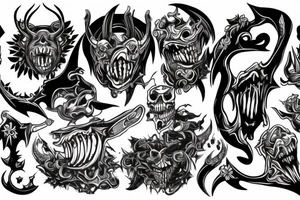 Devil whispering tattoo idea