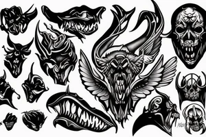 Devil whispering tattoo idea