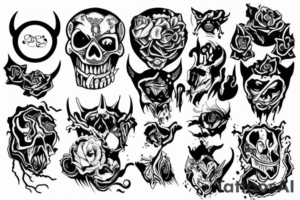 Devil whispering tattoo idea