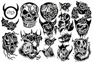 Devil whispering tattoo idea