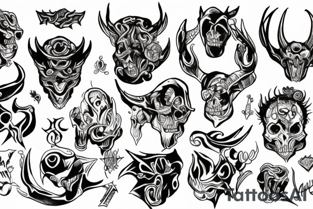 Devil whispering tattoo idea
