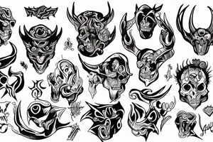 Devil whispering tattoo idea