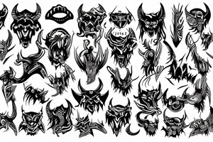 Devil whispering tattoo idea