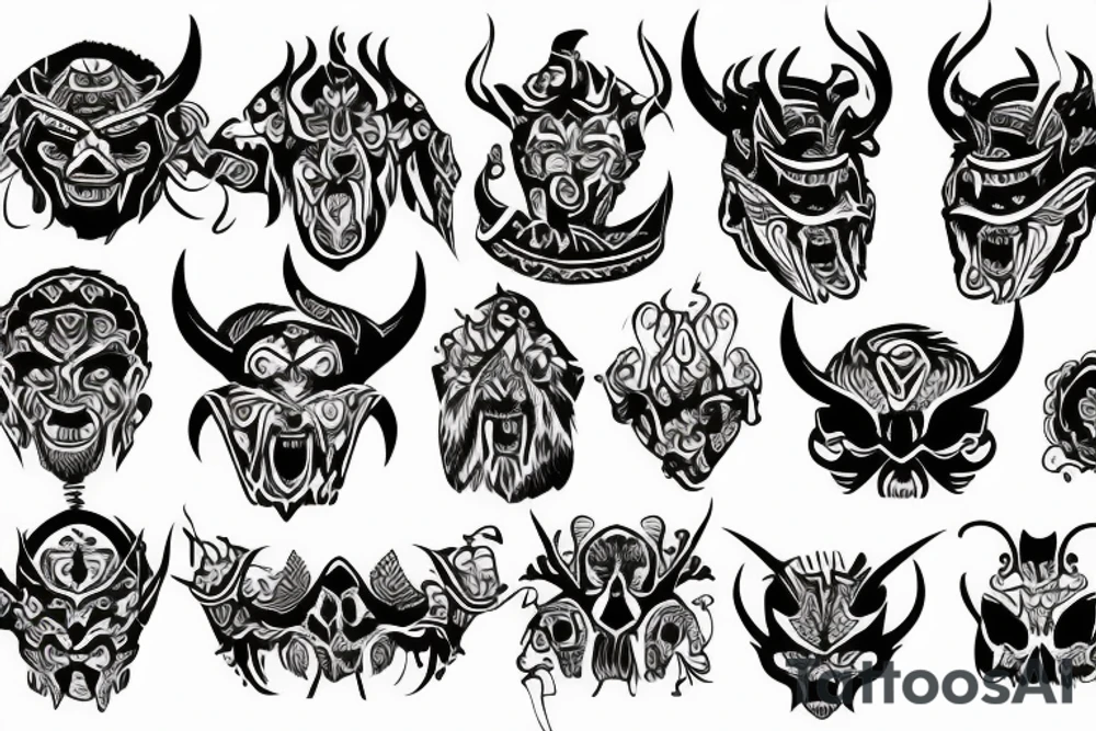 Devil whispering tattoo idea