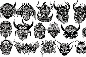 Devil whispering tattoo idea