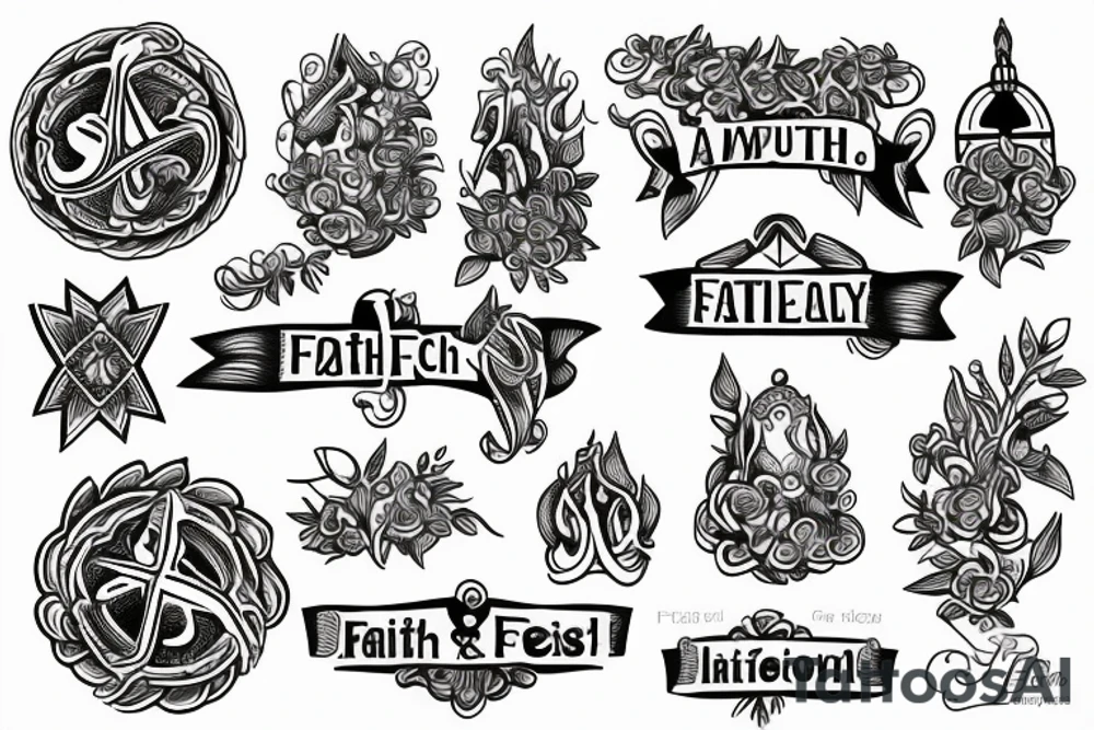 family faith friends tattoo idea