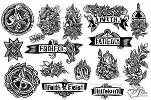 family faith friends tattoo idea