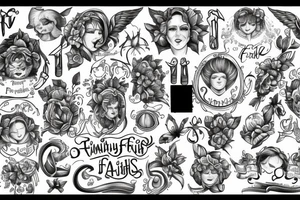 family faith friends tattoo idea