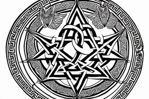triskele valknut ancient greek  tree of 
life unalome pentagram spiral owl tattoo idea