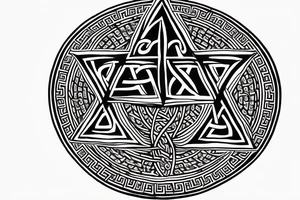 triskele valknut ancient greek  tree of 
life unalome pentagram spiral owl tattoo idea