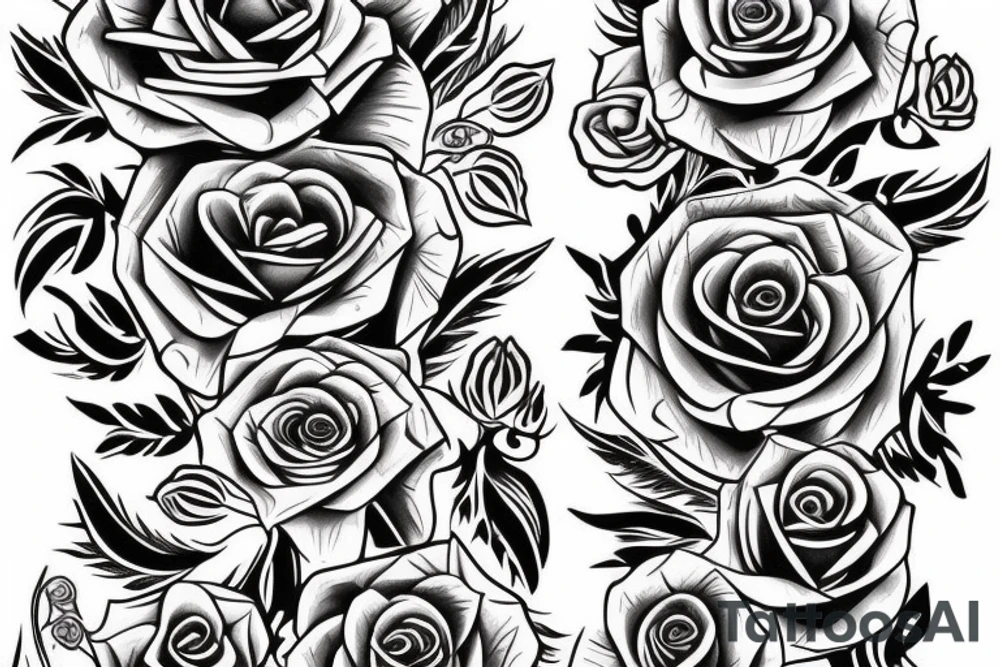 rose arm tattoo idea