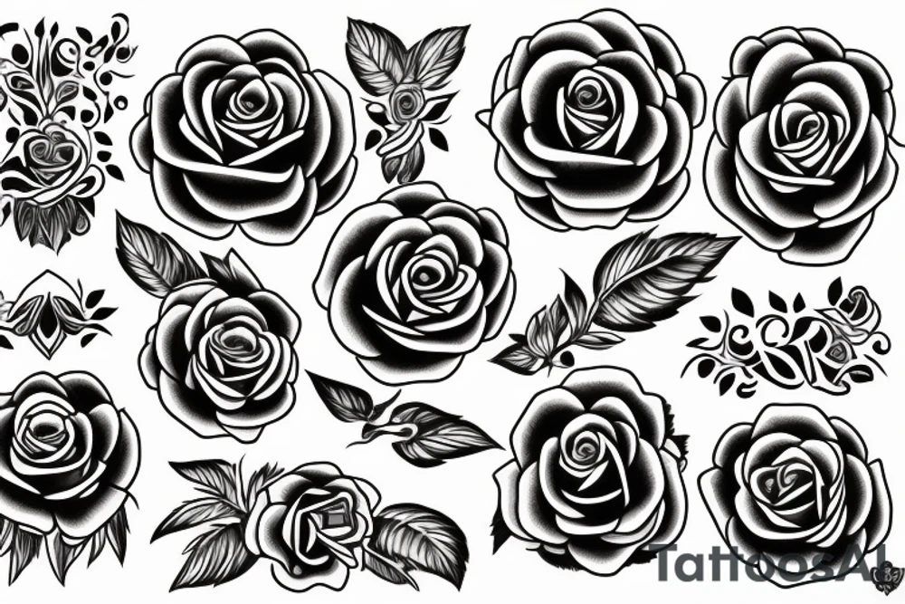 rose arm tattoo idea