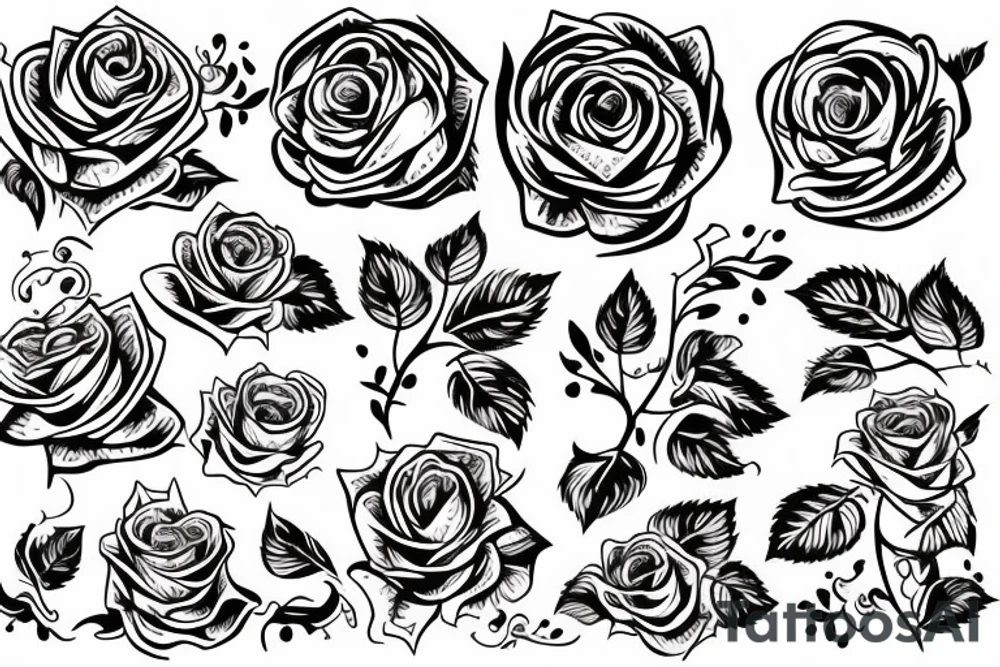 rose hand tattoo idea