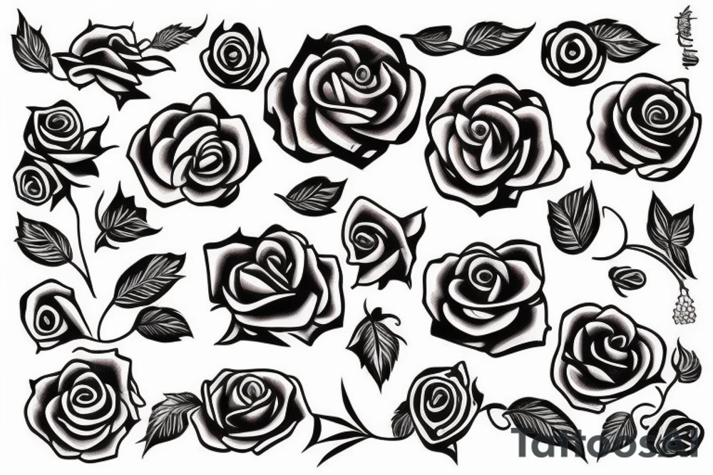 rose hand tattoo idea