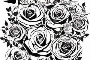 The stencil of the person with roses coming out of her belly is the bare bones of what I want. tattoo idea