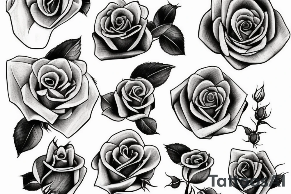 roses from a girl's chest tattoo idea