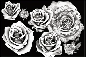 roses from a girl's chest tattoo idea