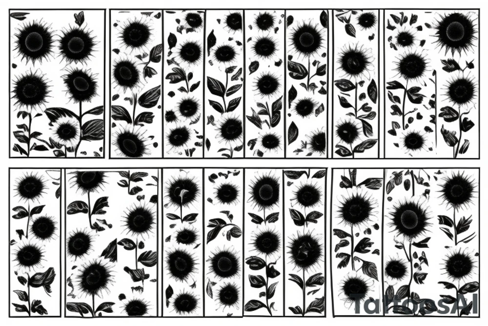 sunflower its't leaves rise a moon tattoo idea