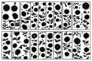 sunflower its't leaves rise a moon tattoo idea