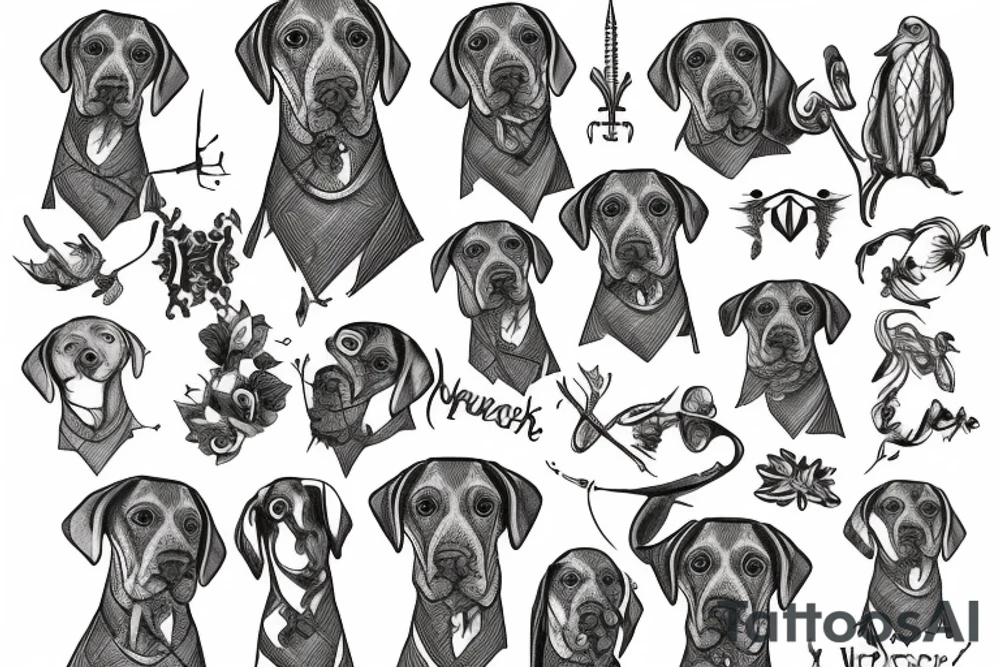 magiar vizsla prank tattoo idea