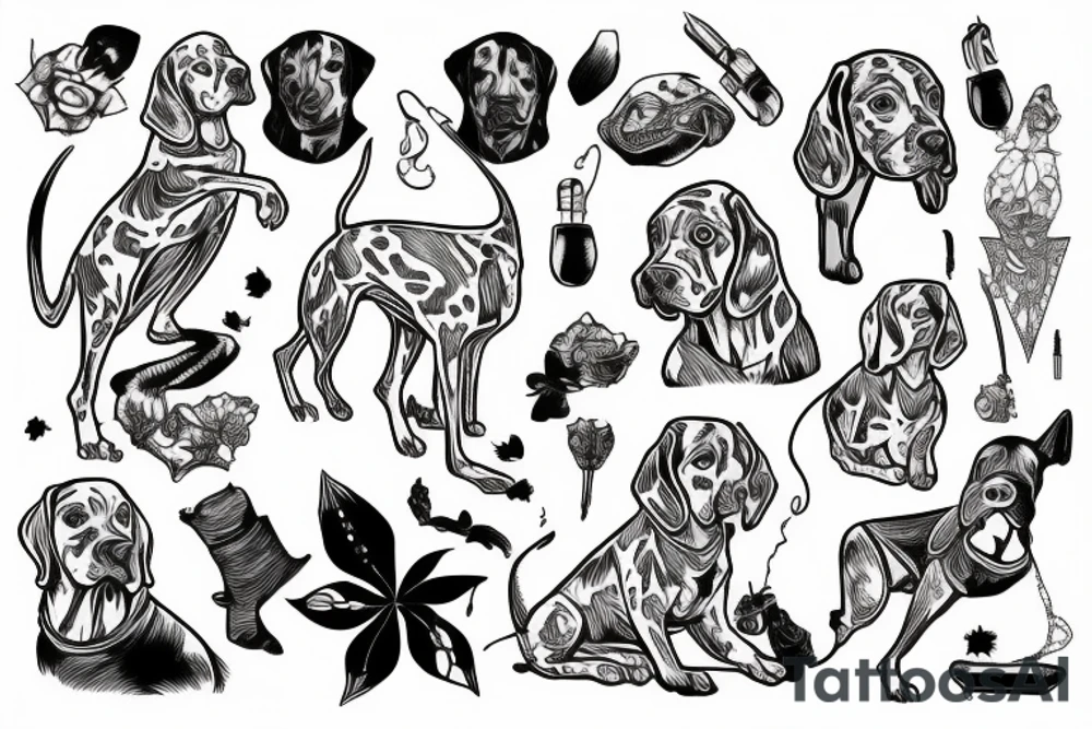 magiar vizsla prank tattoo idea