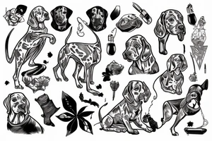 magiar vizsla prank tattoo idea