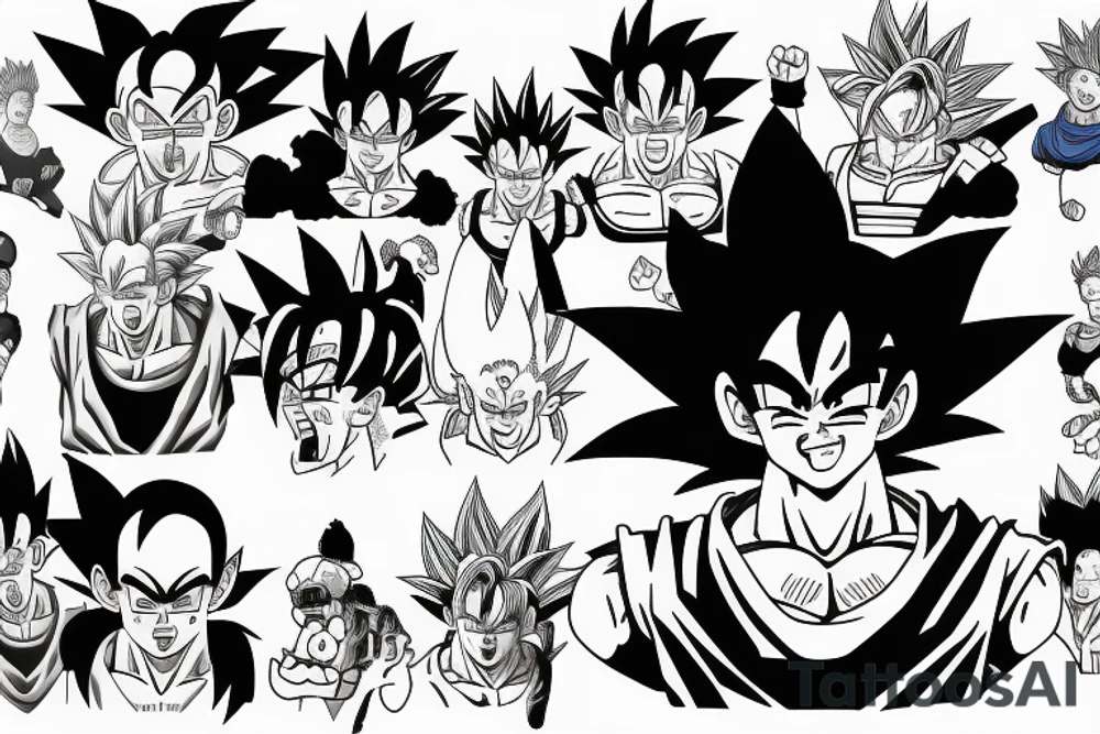 Goku face tattoo idea