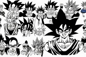 Goku face tattoo idea