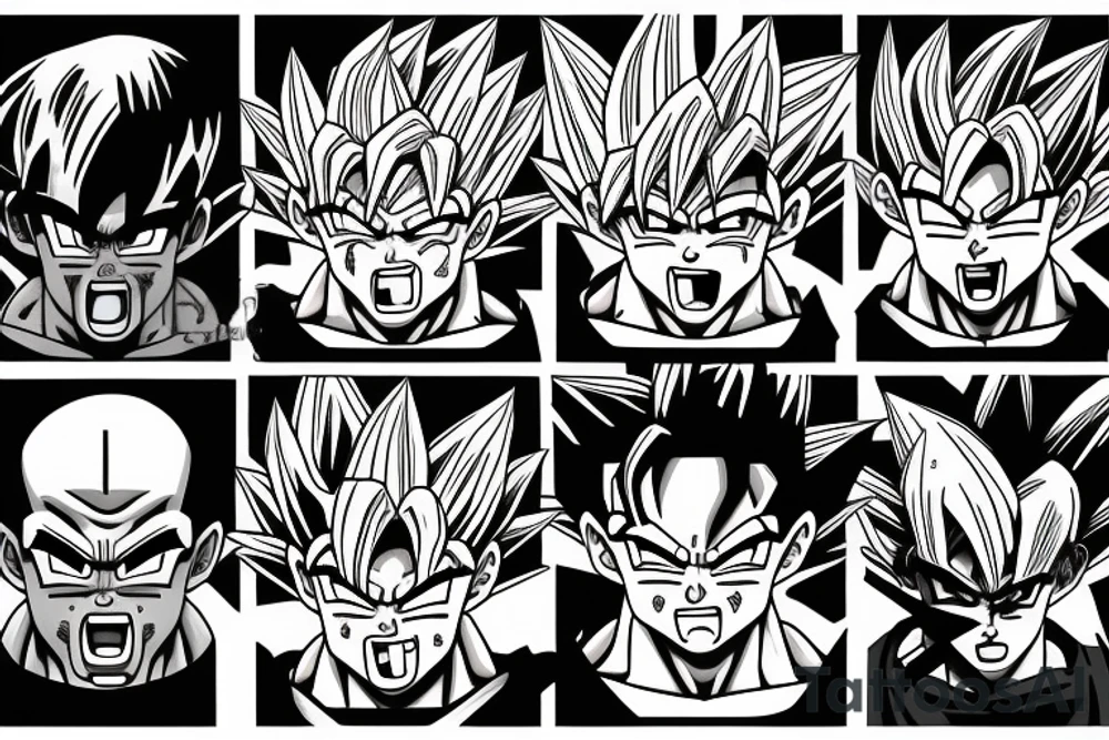 Goku face tattoo idea