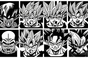 Goku face tattoo idea